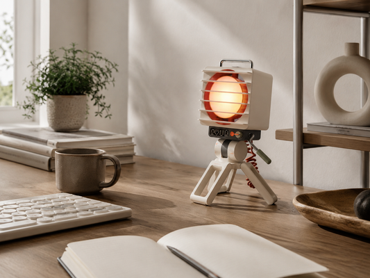 Calm home workspace with BEACON Air on a modern desk