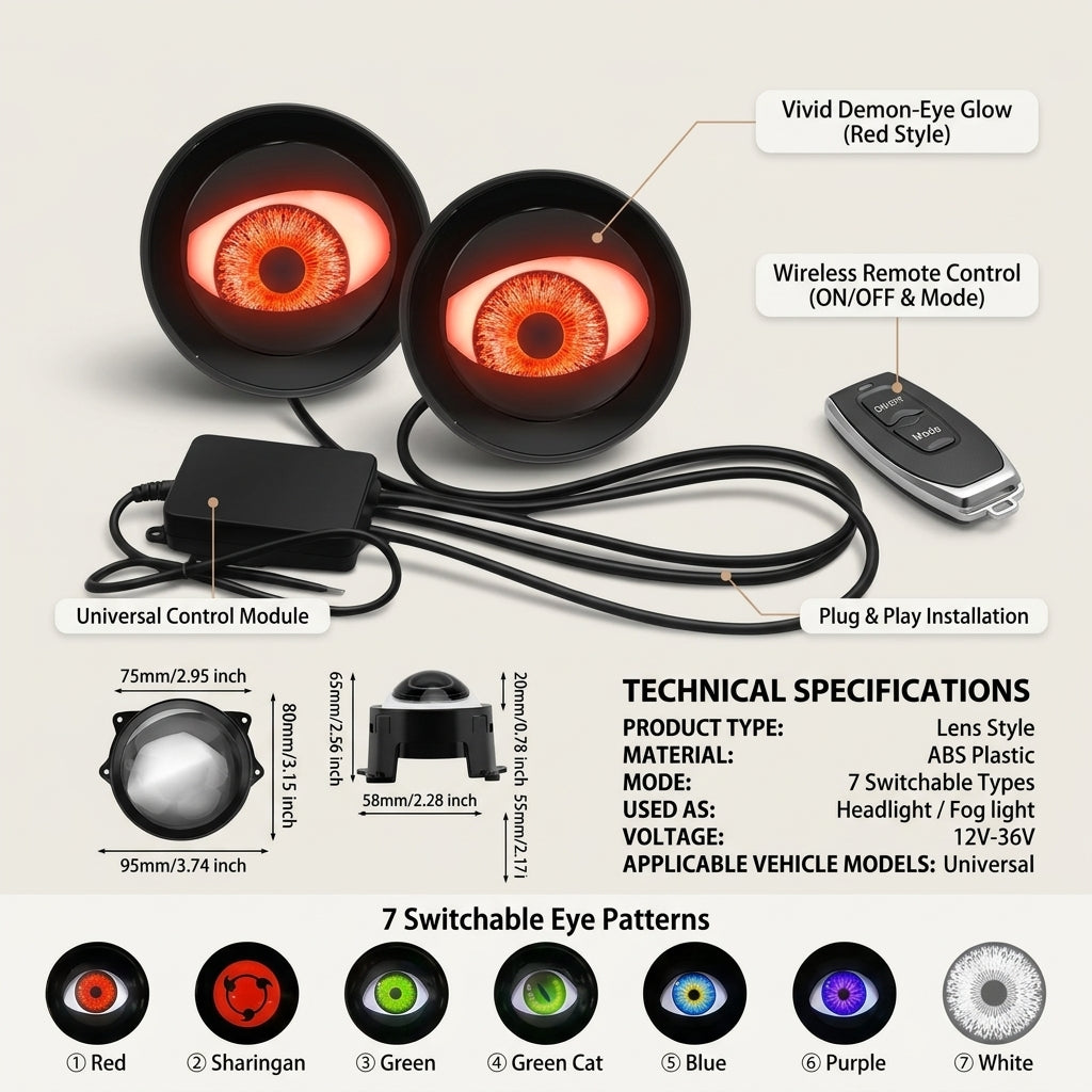 Demon Eyes LED Headlight Kit