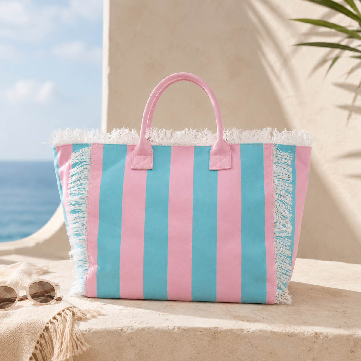 Solara Oversized Fringe Tote Bag