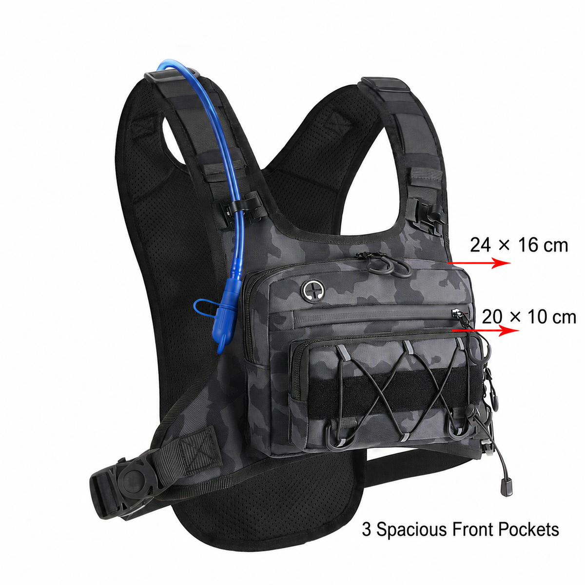TrailCore 2L Hydration Chest Pack for Hiking, Cycling & Running