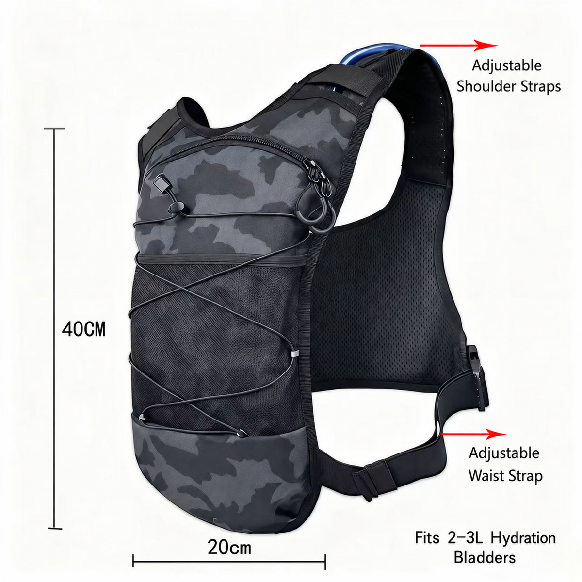 TrailCore 2L Hydration Chest Pack for Hiking, Cycling & Running